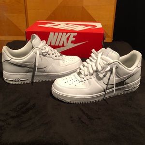 All white Nike AF1